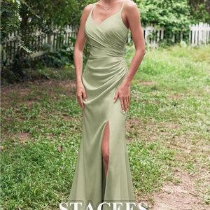 NEVER WORN dusty sage bridesmaid dress